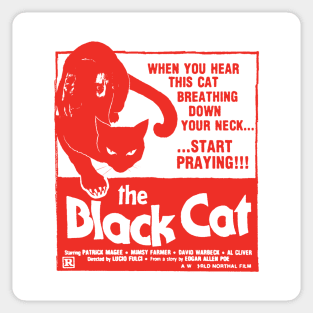 The Black Cat (red) Sticker